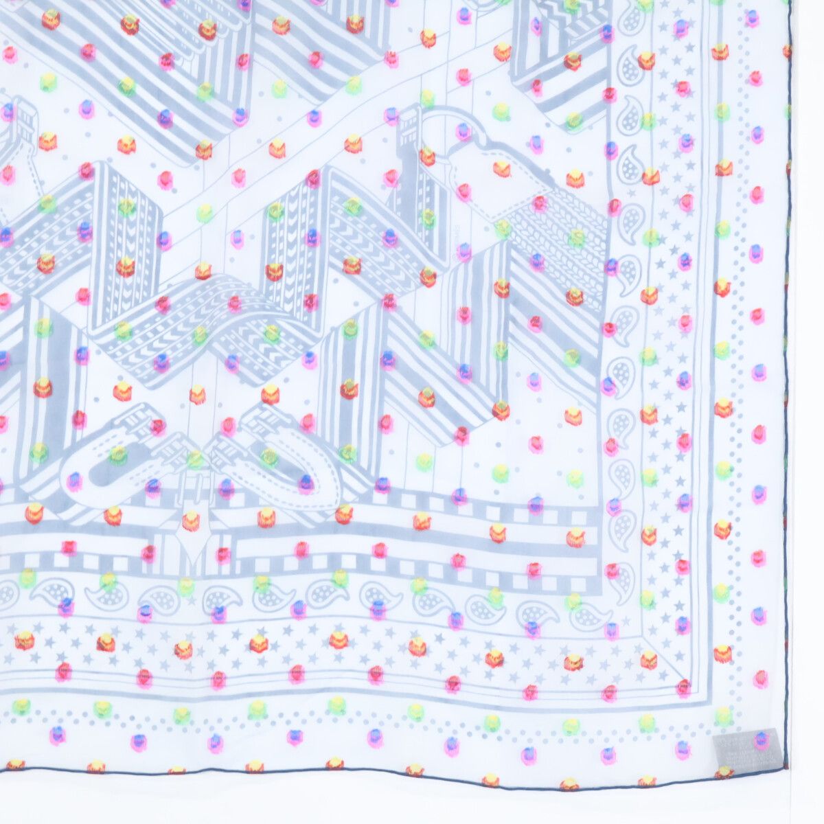 Hermes Sangles en Zigzag Banbana Silk Blend Carre 60 Scarf — view 5