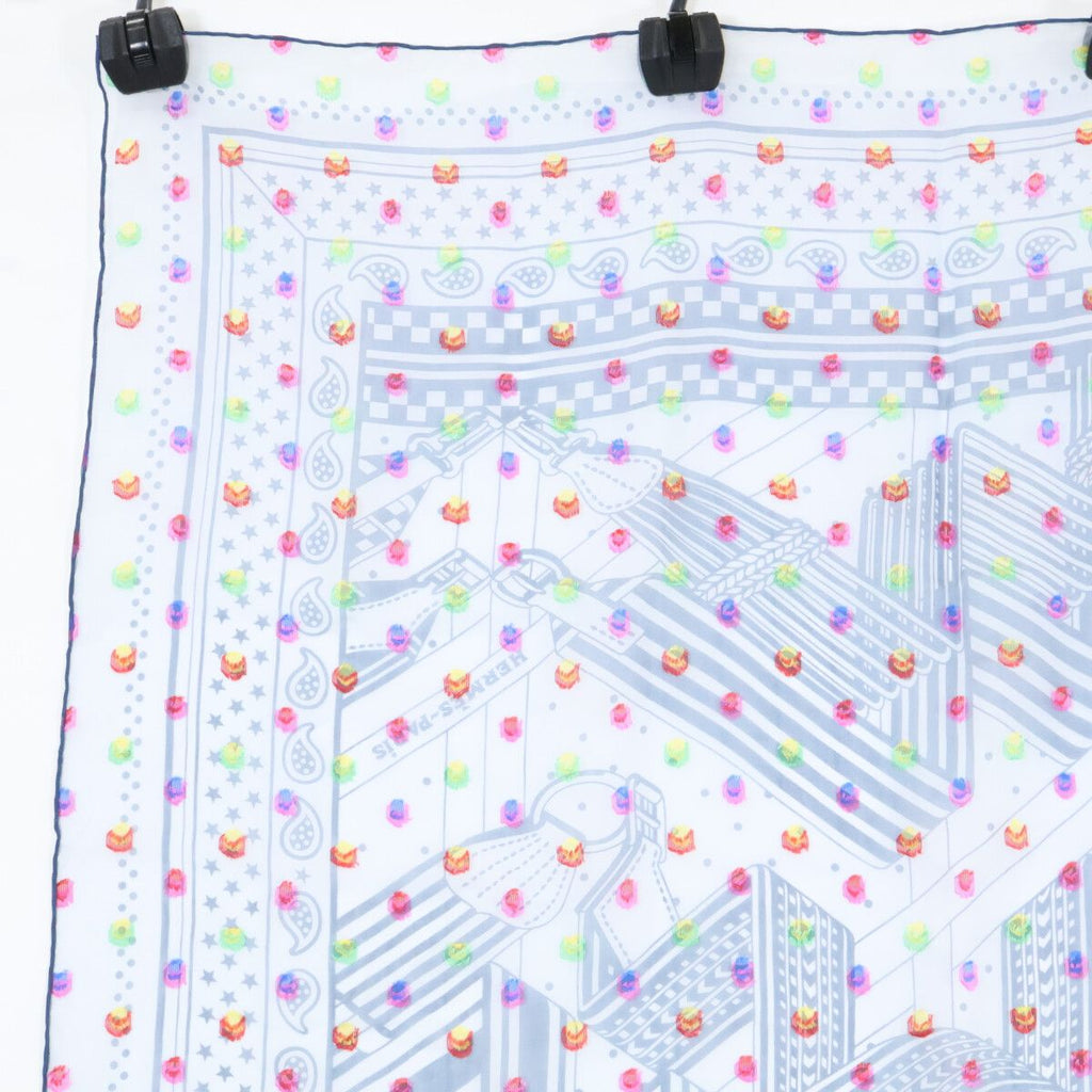 Hermes Sangles en Zigzag Banbana Silk Blend Carre 60 Scarf — view 2