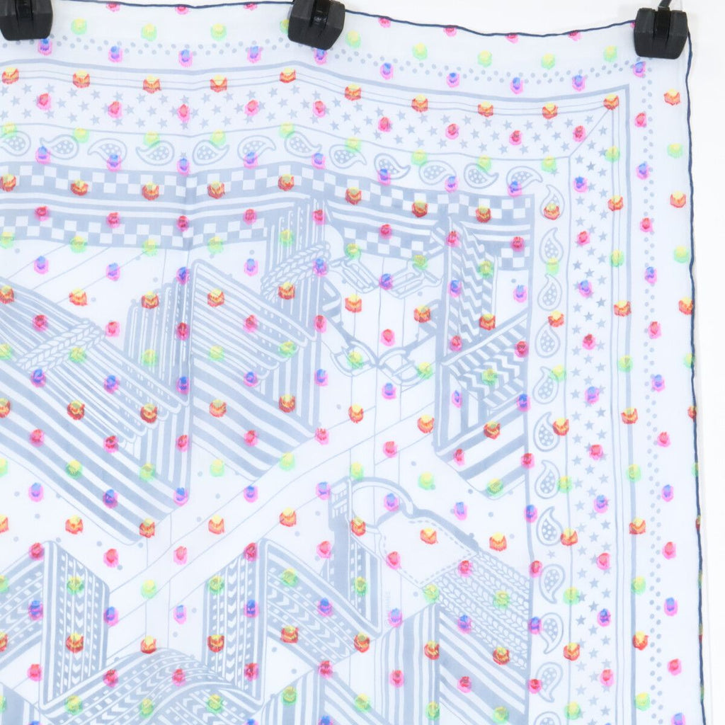 Hermes Sangles en Zigzag Banbana Silk Blend Carre 60 Scarf — view 3