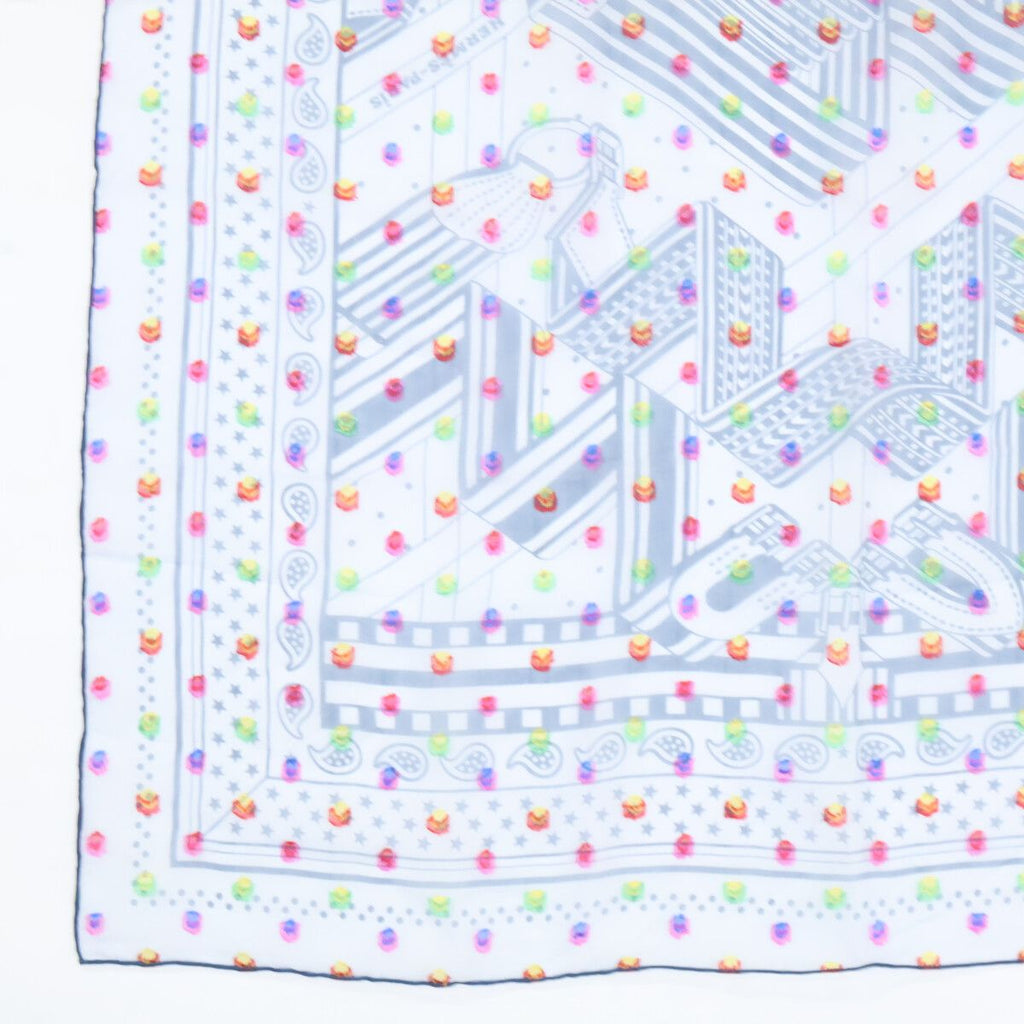 Hermes Sangles en Zigzag Banbana Silk Blend Carre 60 Scarf — view 4