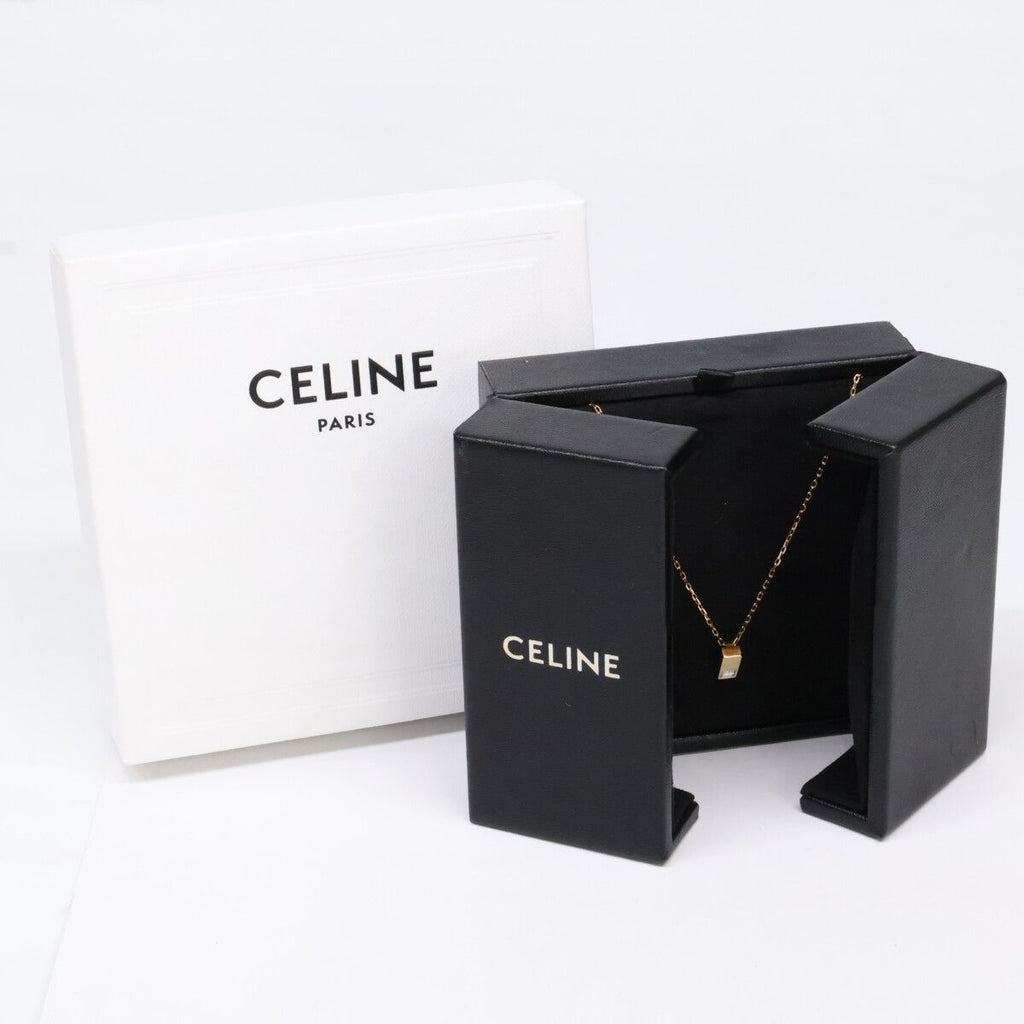 Celine Diamond Double Square Necklace — view 8