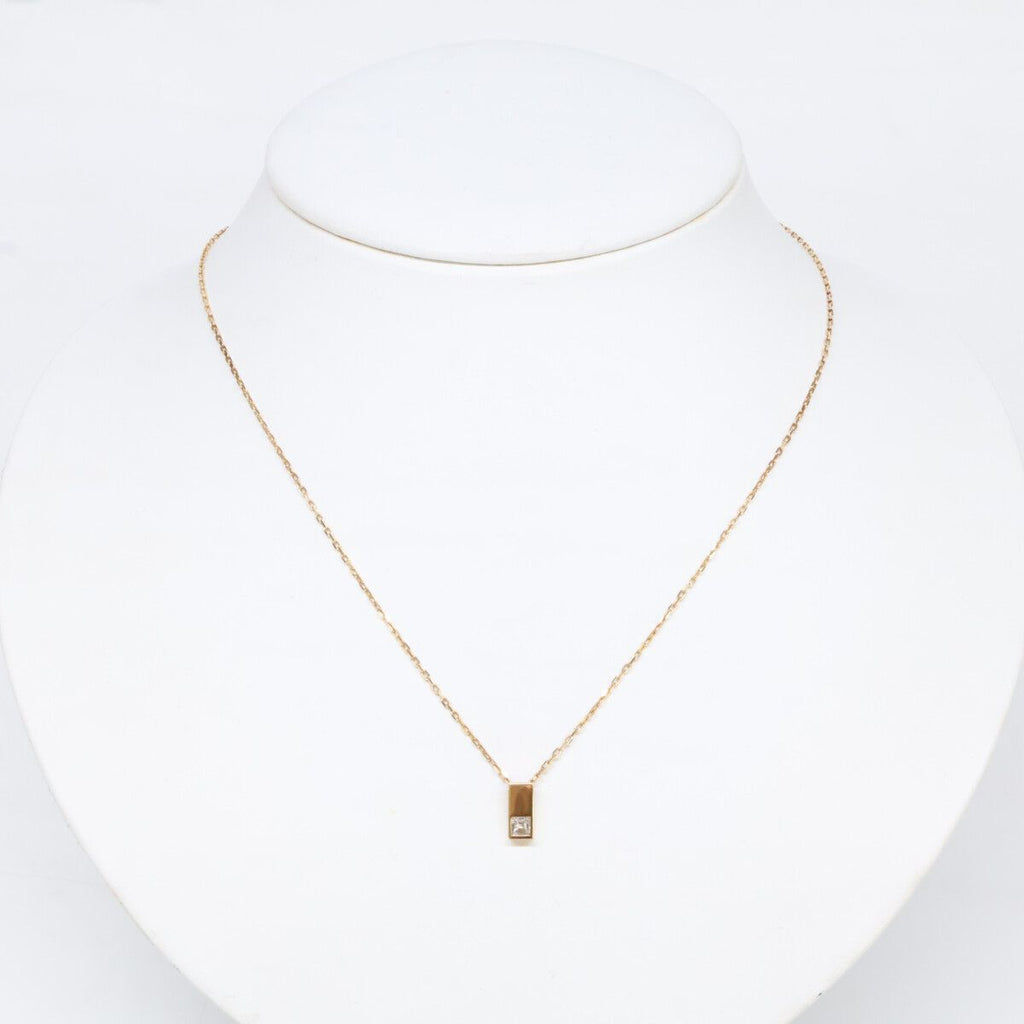 Celine Diamond Double Square Necklace — view 4