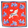 Hermes Merigo Land Carrousel Scarf Blue