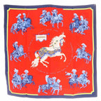 Hermes Merigo Land Carrousel Scarf Blue