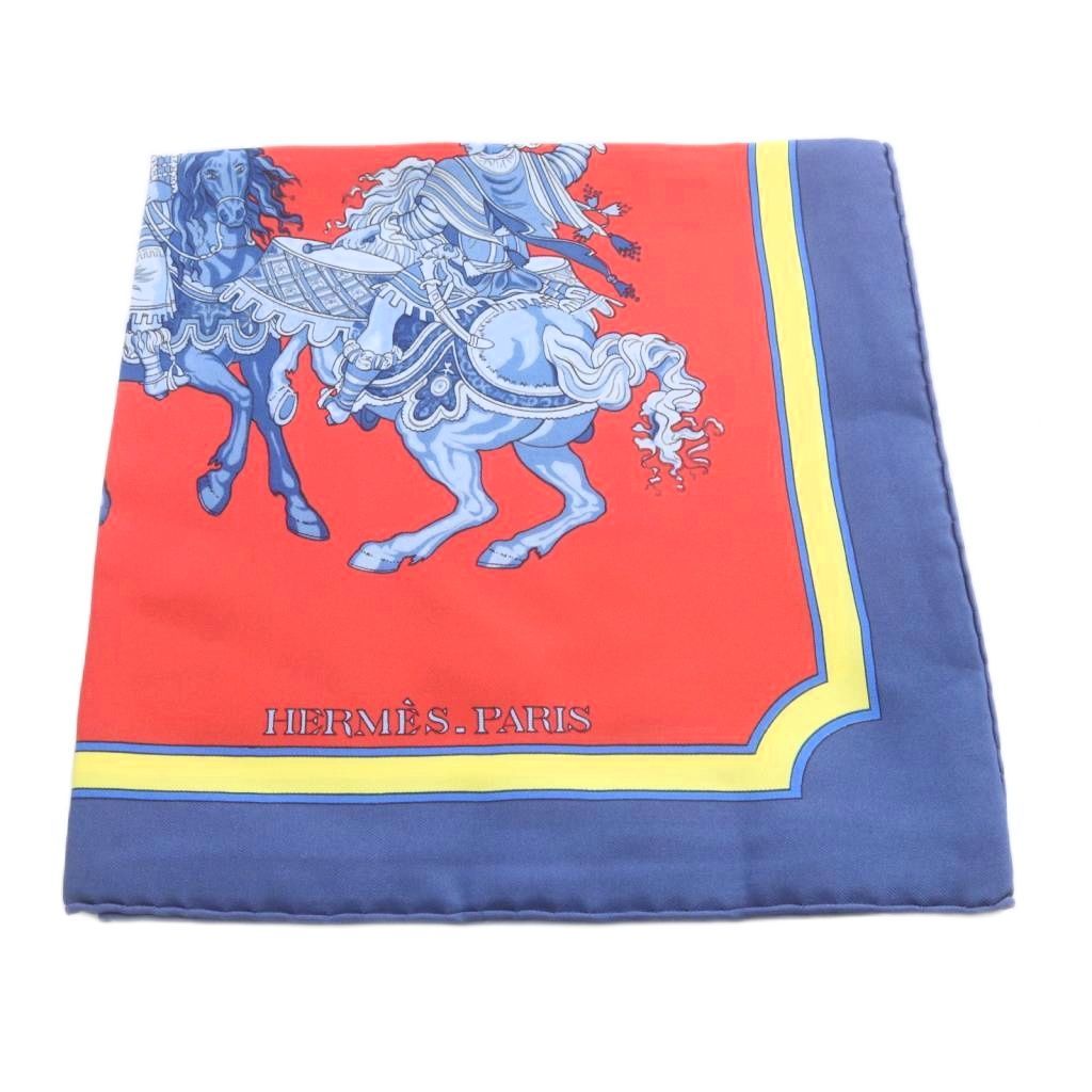 Hermes Merigo Land Carrousel Scarf Blue — view 2