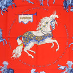 Hermes Merigo Land Carrousel Scarf Blue — view 5