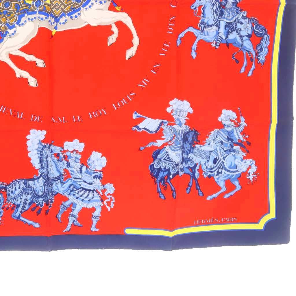 Hermes Merigo Land Carrousel Scarf Blue — view 4