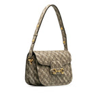 Gucci Hacker Project GG Supreme Horsebit Shoulder Bag Beige Leather — view 2
