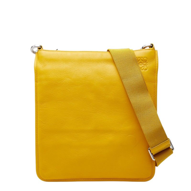 Loewe Anagram Shoulder Bag Yellow Leather