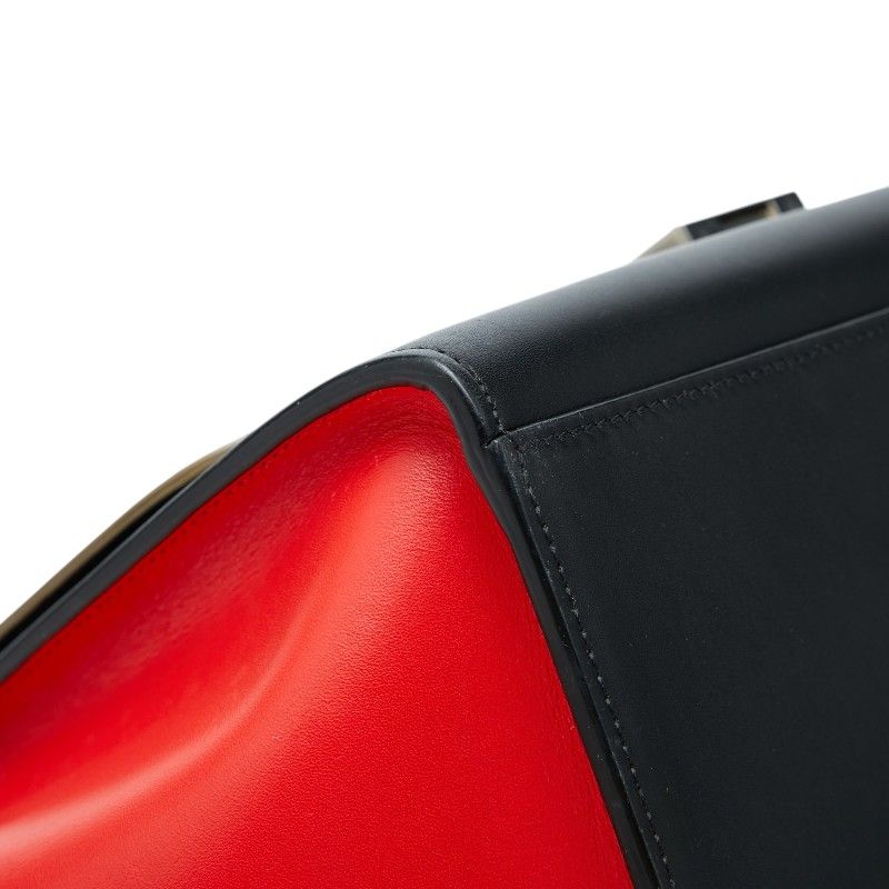 Celine 2-Way Shoulder Bag Beige Red Black Leather — view 5