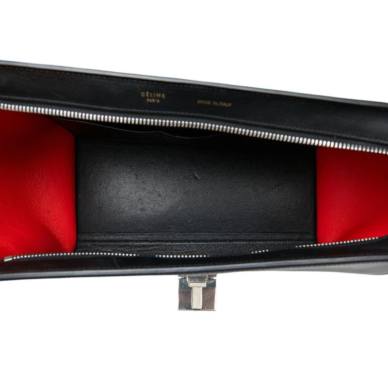 Celine 2-Way Shoulder Bag Beige Red Black Leather — view 9