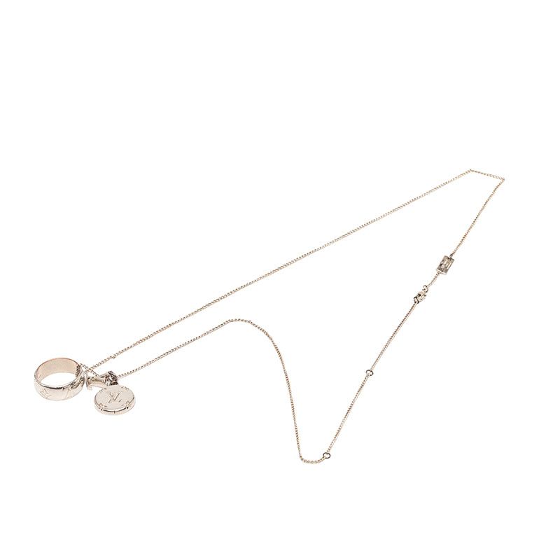 Louis Vuitton Monogram Ring Necklace Metal