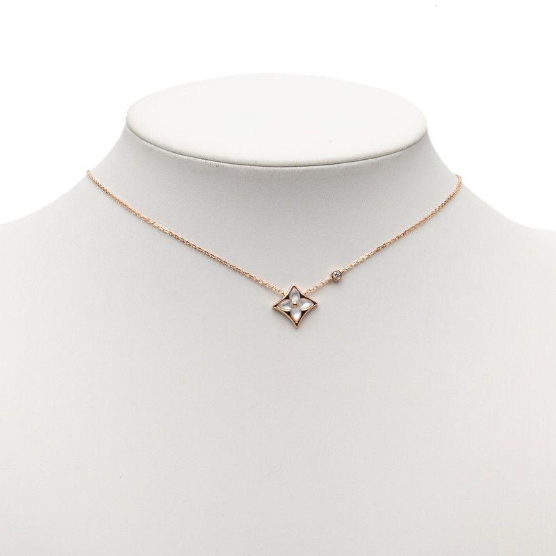 Louis Vuitton Pendentif Star Blossom BB Necklace Gold 18k Pink — view 4