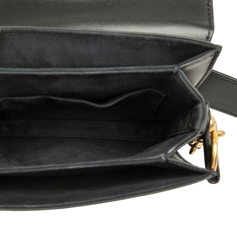 Dior Addict Crossbody Shoulder Bag Black Leather — view 4