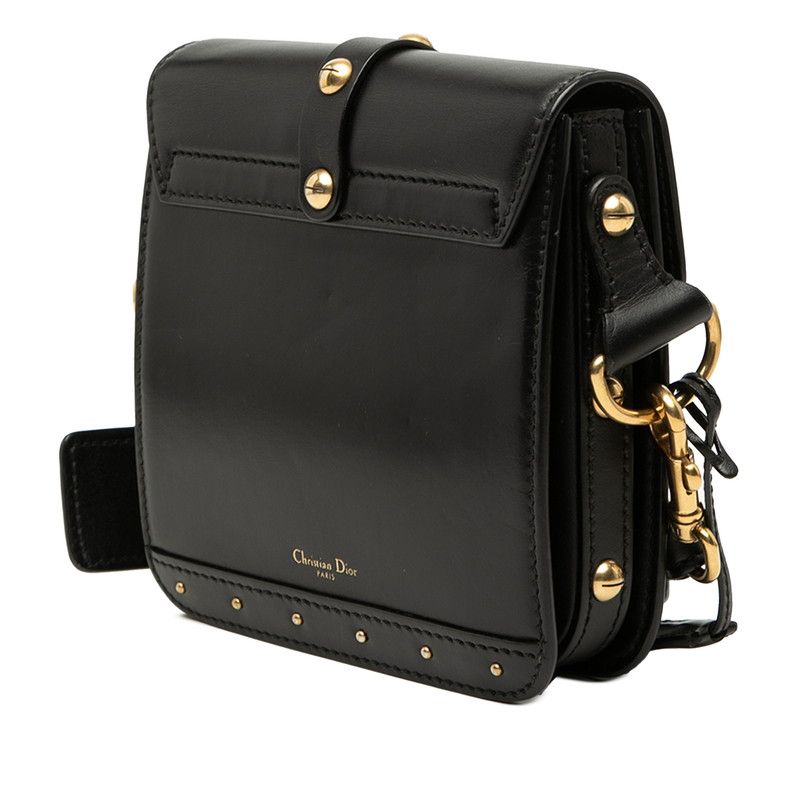 Dior Addict Crossbody Shoulder Bag Black Leather — view 2