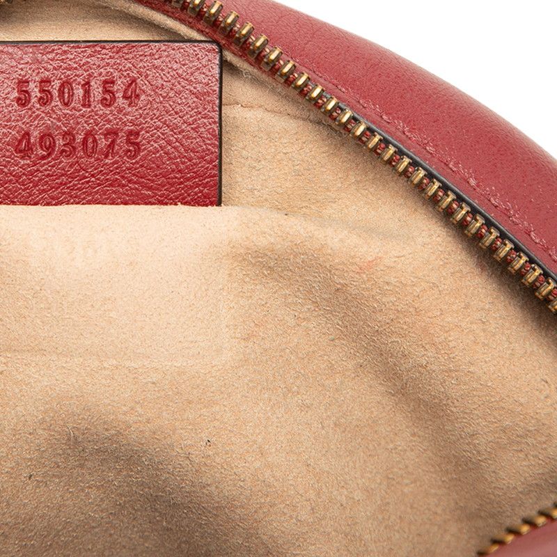 Gucci GG Marmont Quilted Chain Shoulder Bag Red Leather — view 6
