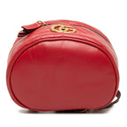 Gucci GG Marmont Quilted Backpack Vanity 2-Way Red Leather — view 3