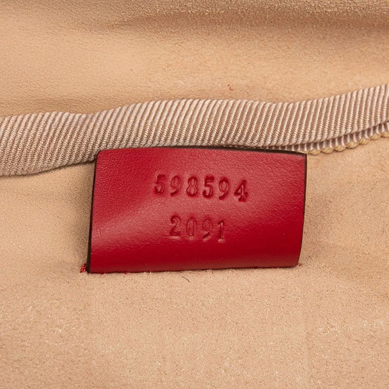 Gucci GG Marmont Quilted Backpack Vanity 2-Way Red Leather — view 6