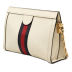 Gucci Ophidia GG Marmont Chain Shoulder Bag Beige Multicolor Leather — view 2