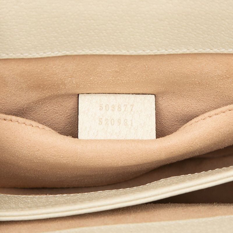 Gucci Ophidia GG Marmont Chain Shoulder Bag Beige Multicolor Leather — view 6