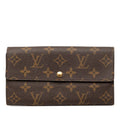 Louis Vuitton Monogram Pochette Porte Monet Cles Wallet Brown Leather