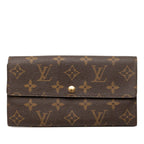 Louis Vuitton Monogram Pochette Porte Monet Cles Wallet Brown Leather