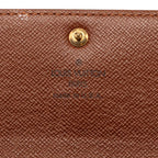 Louis Vuitton Monogram Pochette Porte Monet Cles Wallet Brown Leather — view 7