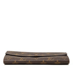 Louis Vuitton Monogram Pochette Porte Monet Cles Wallet Brown Leather — view 3