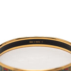 Hermes Enamel PM Cloisonne Bracelet Bangle Gold Plated — view 5