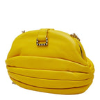 Chanel CC Logo Shoulder Bag Yellow Leather — view 2