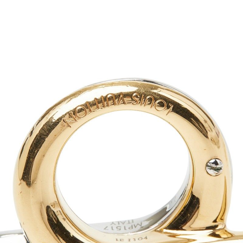 Louis Vuitton Ring M Gold Silver Plated Metal — view 8