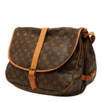 Louis Vuitton Monogram Saumur 35 Crossbody Shoulder Bag Brown Leather — view 2