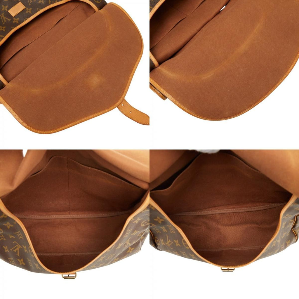 Louis Vuitton Monogram Saumur 35 Crossbody Shoulder Bag Brown Leather — view 9