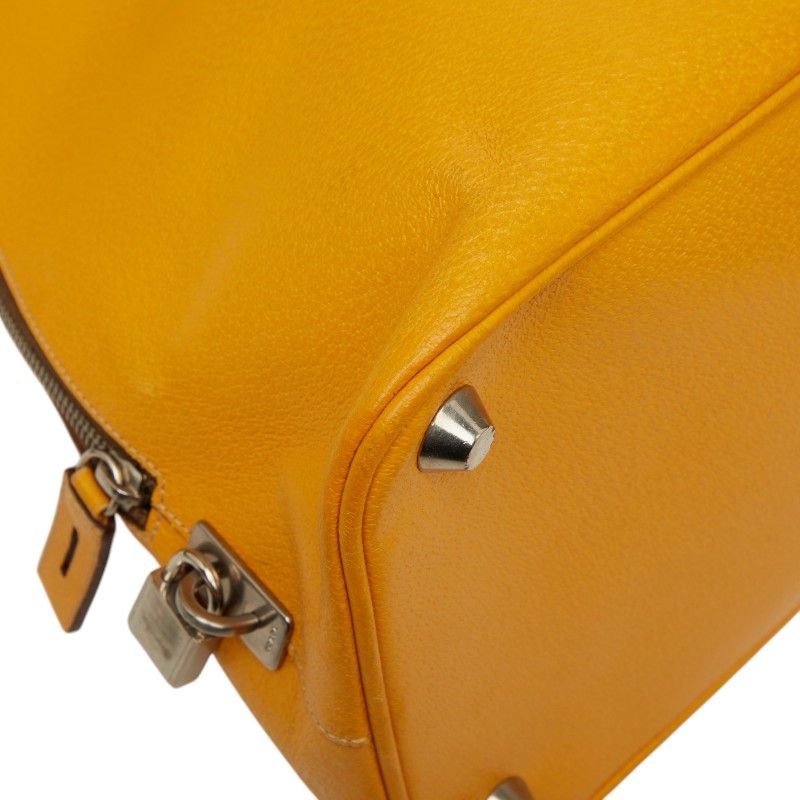 Prada Boston Bag Yellow Leather — view 7