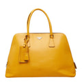 Prada Boston Bag Yellow Leather