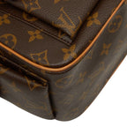 Louis Vuitton Monogram Exantrie Cite Handbag Brown Leather — view 5