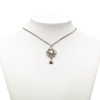 Chanel CC Logo Chain Pendant Silver Metal Rhinestone — view 6