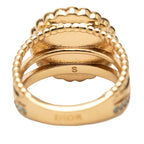 Dior Baroque Ring CD Logo S Gold Plated Rhinestone Faux Pearl — view 3