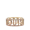 Louis Vuitton Bracelet Milleune Logo Bangle Gold Plated Rhinestone