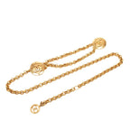 Chanel CC Logo Vintage Chain Belt Gold Plated