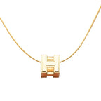 Hermes Cage de Ash Cube Pendant Gold Orange Plated — view 2