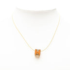 Hermes Cage de Ash Cube Pendant Gold Orange Plated — view 6