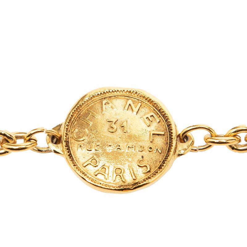 Chanel 31 Rue Cambon le Logo Plate Chain Belt Gold Plated — view 2