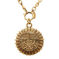 Chanel CC Logo Coin Motif Chain Pendant Gold Plated