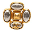 Chanel CC Logo Vintage Brooch 97 Gold Plated