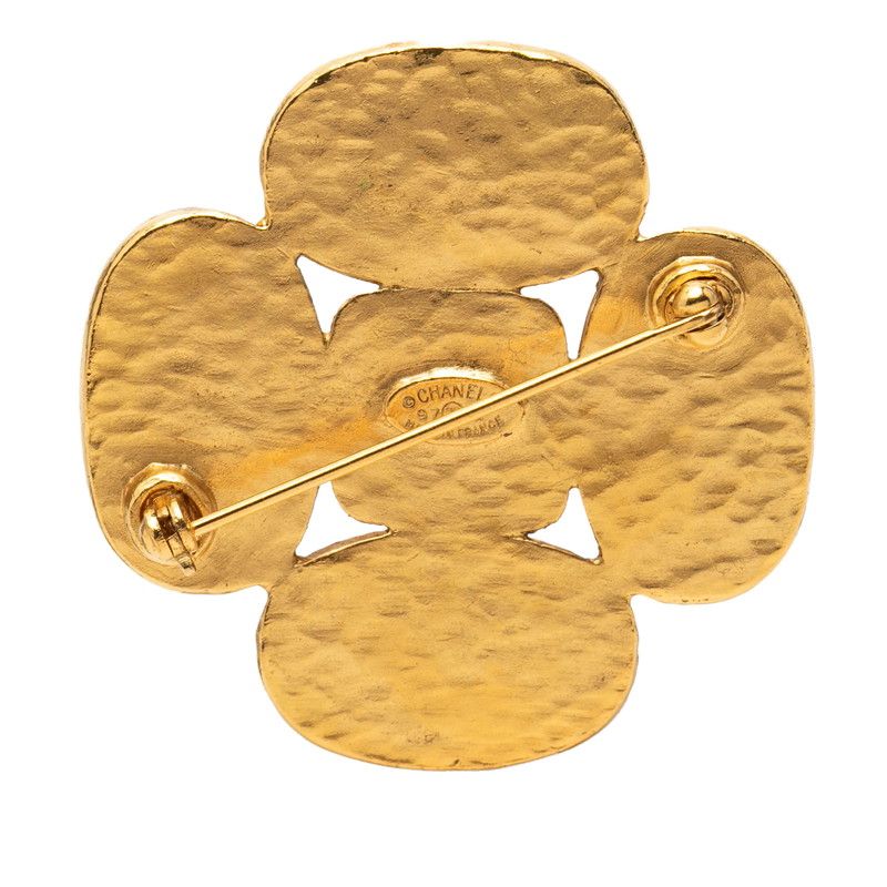 Chanel CC Logo Vintage Brooch 97 Gold Plated — view 2
