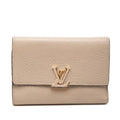 Louis Vuitton Portefeuille Capucines Compact Trifold Wallet Gale Beige Taurillon