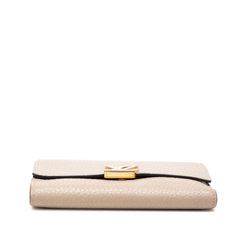 Louis Vuitton Portefeuille Capucines Compact Trifold Wallet Gale Beige Taurillon — view 3