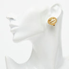 Chanel CC Logo Earrings Gold Plated — view 5