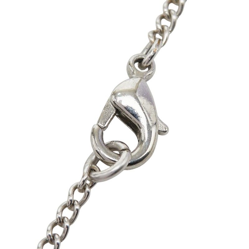 Chanel CC Logo Heart Pendant 08c Silver Metal Rhinestone — view 5